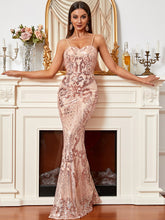 Contrast Sequin Zip-Back Cami Dress